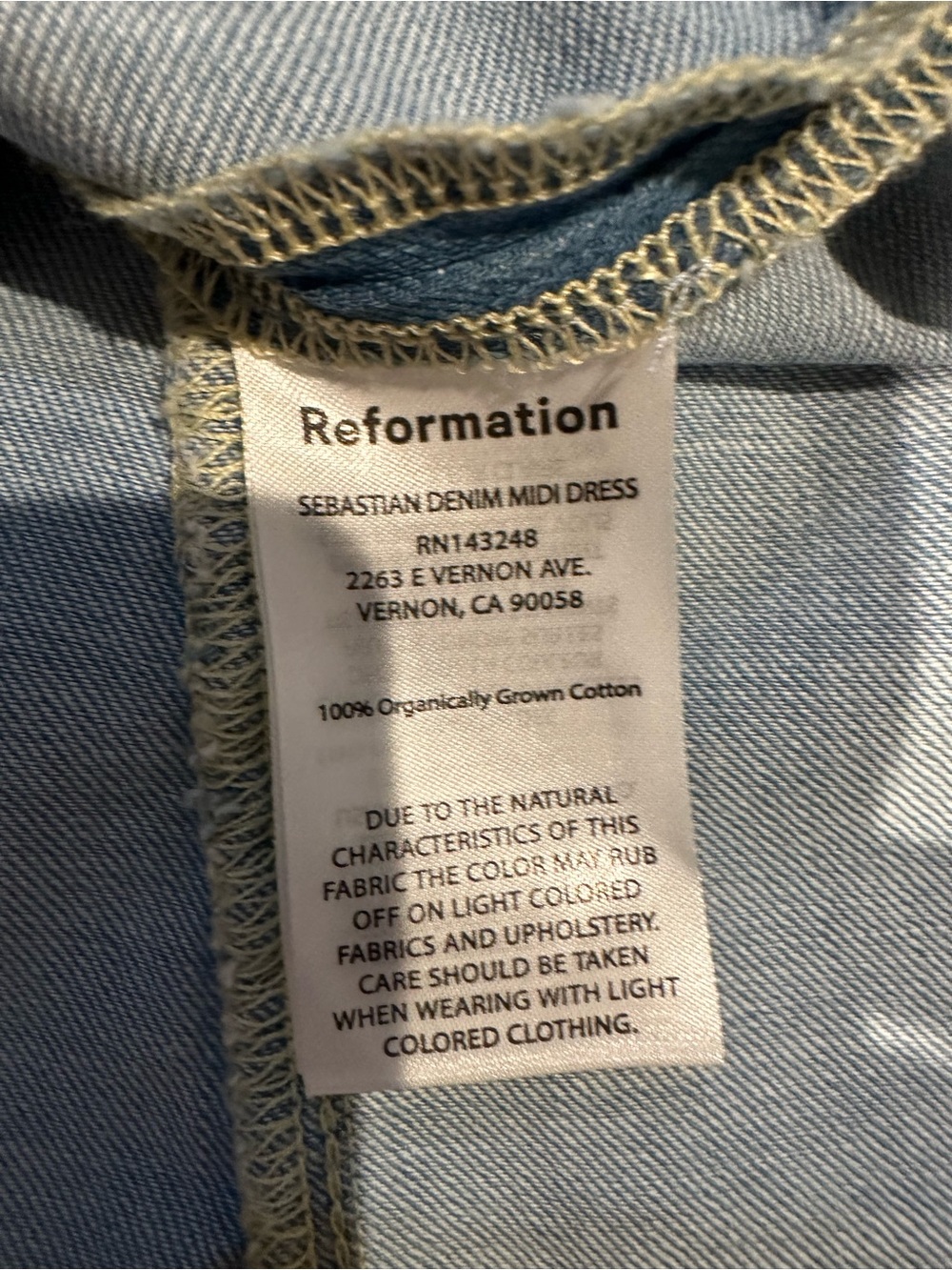 Reformation Light Blue Denim Midi Dress - Picture 8 of 12